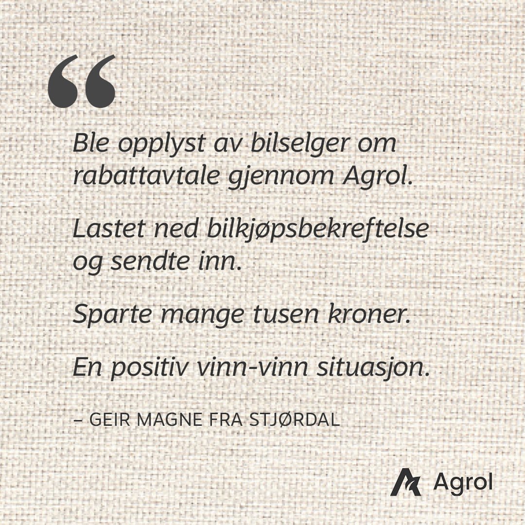 Agrol fordelsprogram, sitater fra brukere