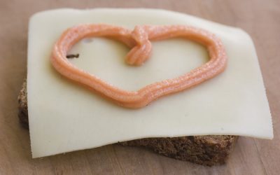 Sandwich med gulost og kaviar