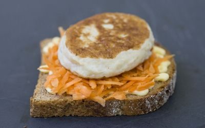 Fiskekake med gulrot og majones