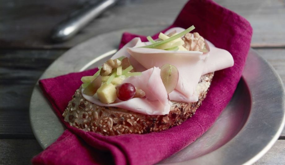 Kalkunsmørbrød á la Waldorf