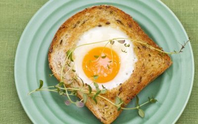 Speilegg i brødskiva