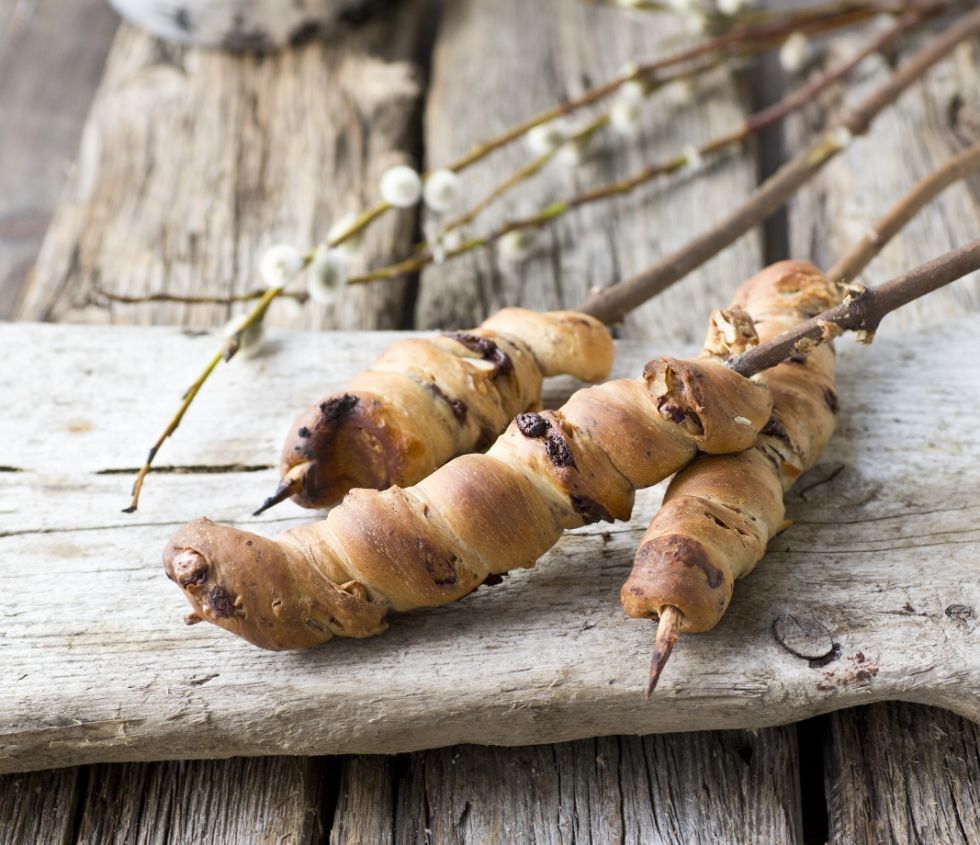 Pinnebrød med sjokolade og nøtter
