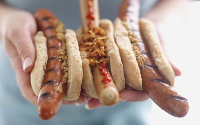 oppskrift på Pølse- og hamburgerbrød med chorizo og timian