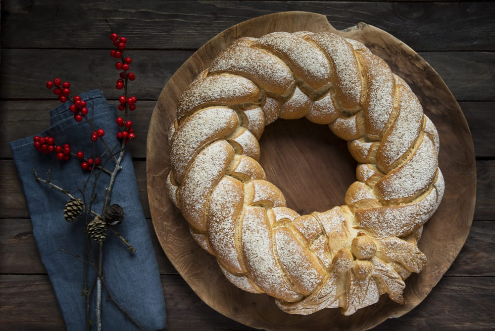 Flettekrans av loffdeig