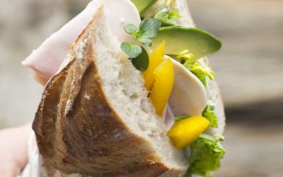 Bagett med kylling og avokado