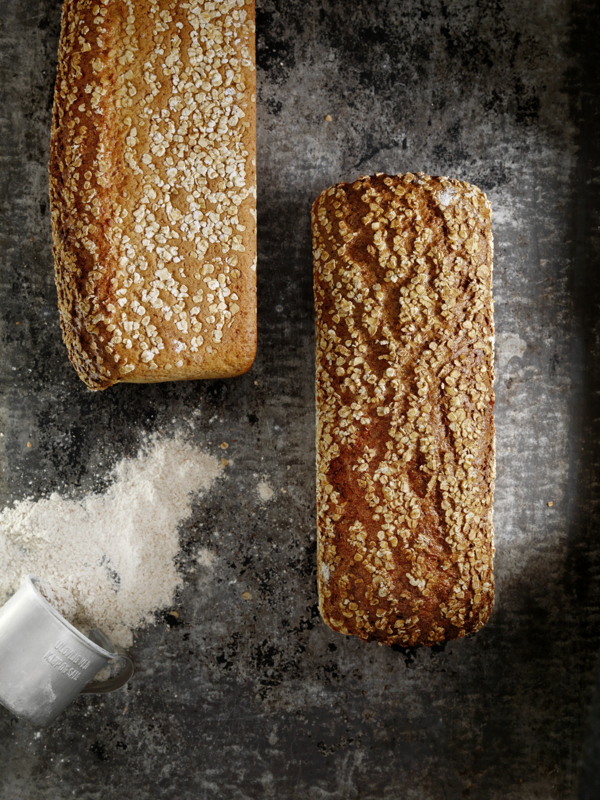 Grovbrød med bygg og havre