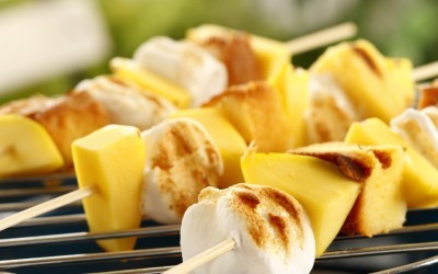 Dessertspyd på grillen