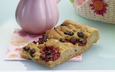 focaccia bakt på byggmel