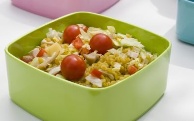 Byggrynssalat med kylling