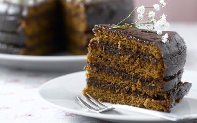 Oppskrift på Mokka fudge kake