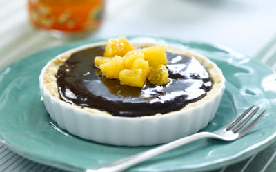 oppskrift på Sjokoladeterter med appelsin