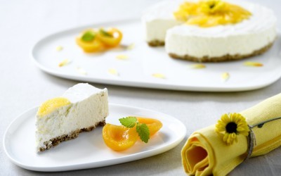 oppskrift på Ostekake med aprikoser