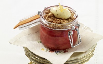 oppskrift på Rabarbra crumble