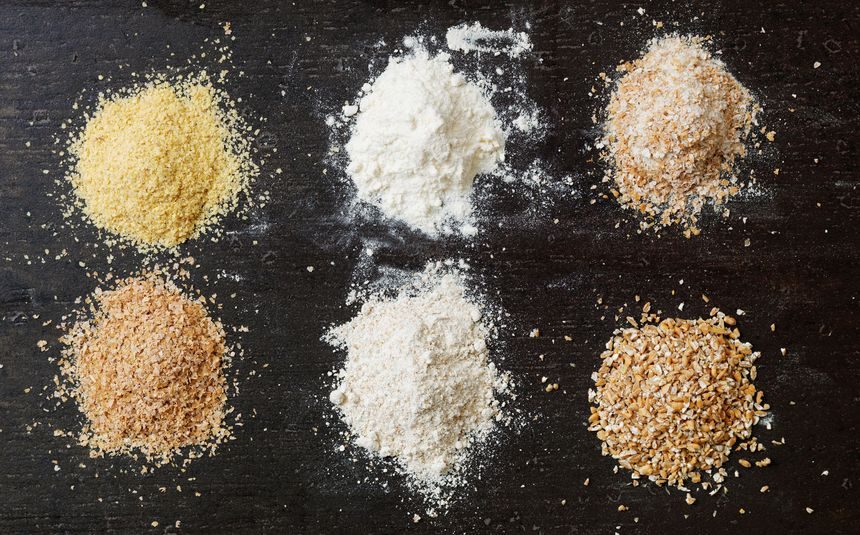 hvetemel malt til ulik finhet