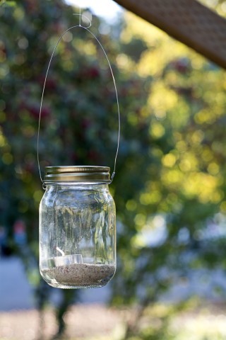 syltetøyglass som lykt