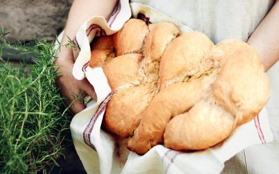 flettet hvitløksbrød
