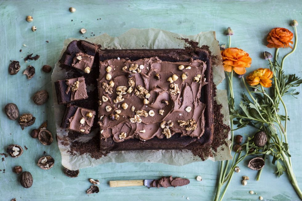 Sjokoladekake med hasselnøtter