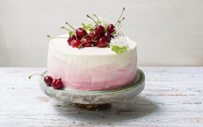 Kremkake med kirsebær og mascarpone