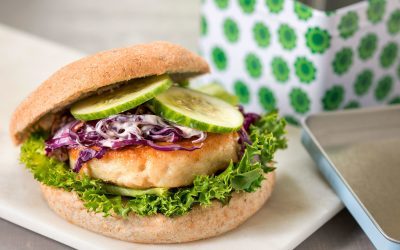 Fiskeburger med coleslaw