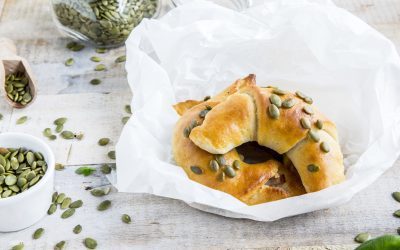 Glutenfrien horn fylt med ost og skinke