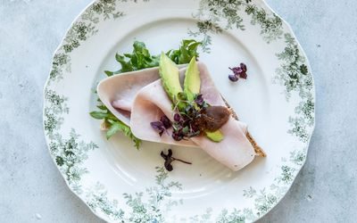 Snitter med kokt skinke