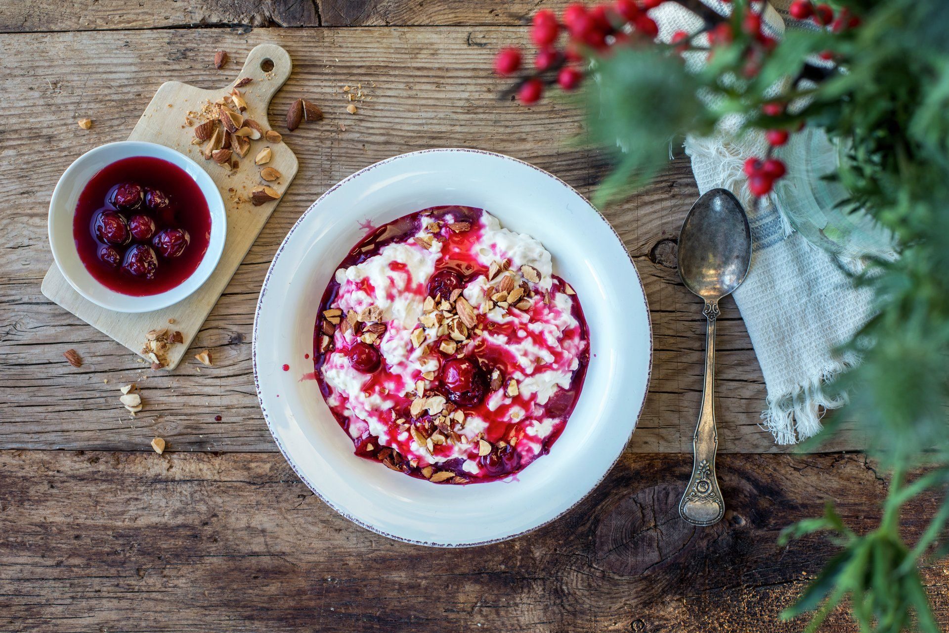 byggkrem med bærkompott