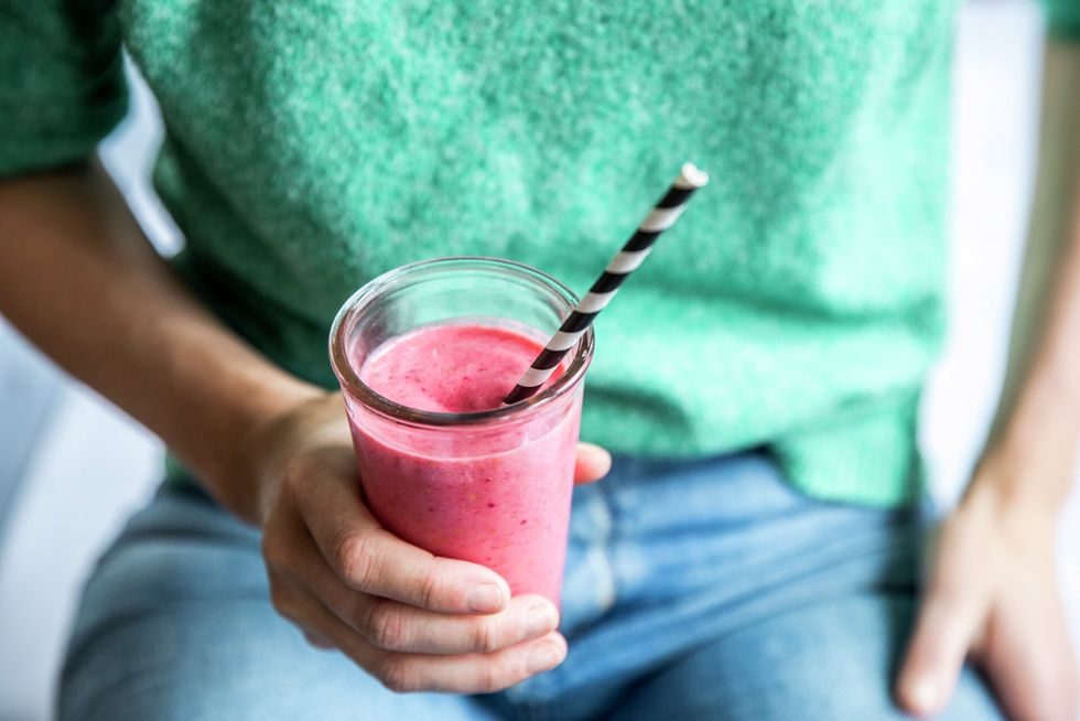 Smoothie med bringebær