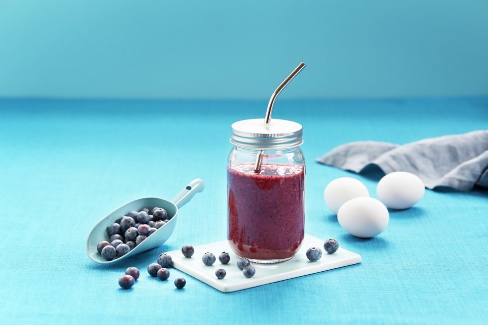 Smoothie med blåbær