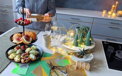 Afternoon tea mat til juleverksted