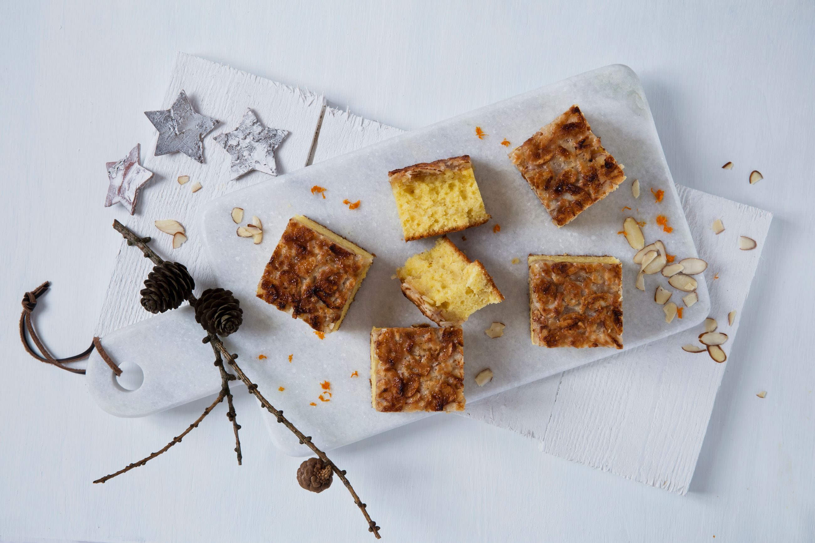 Appelsinkake med marsipan