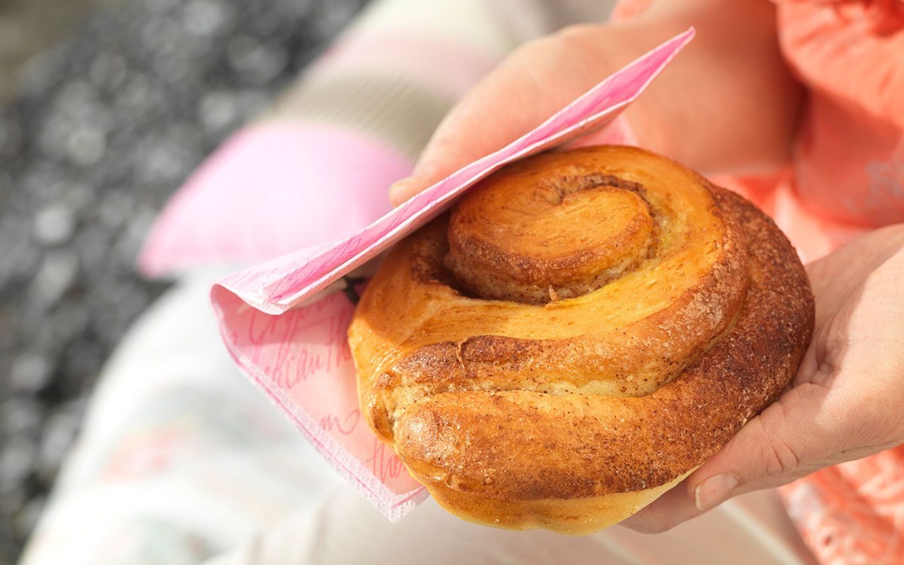 Kanelboller passer perfekt som fingermat på strand-piknik