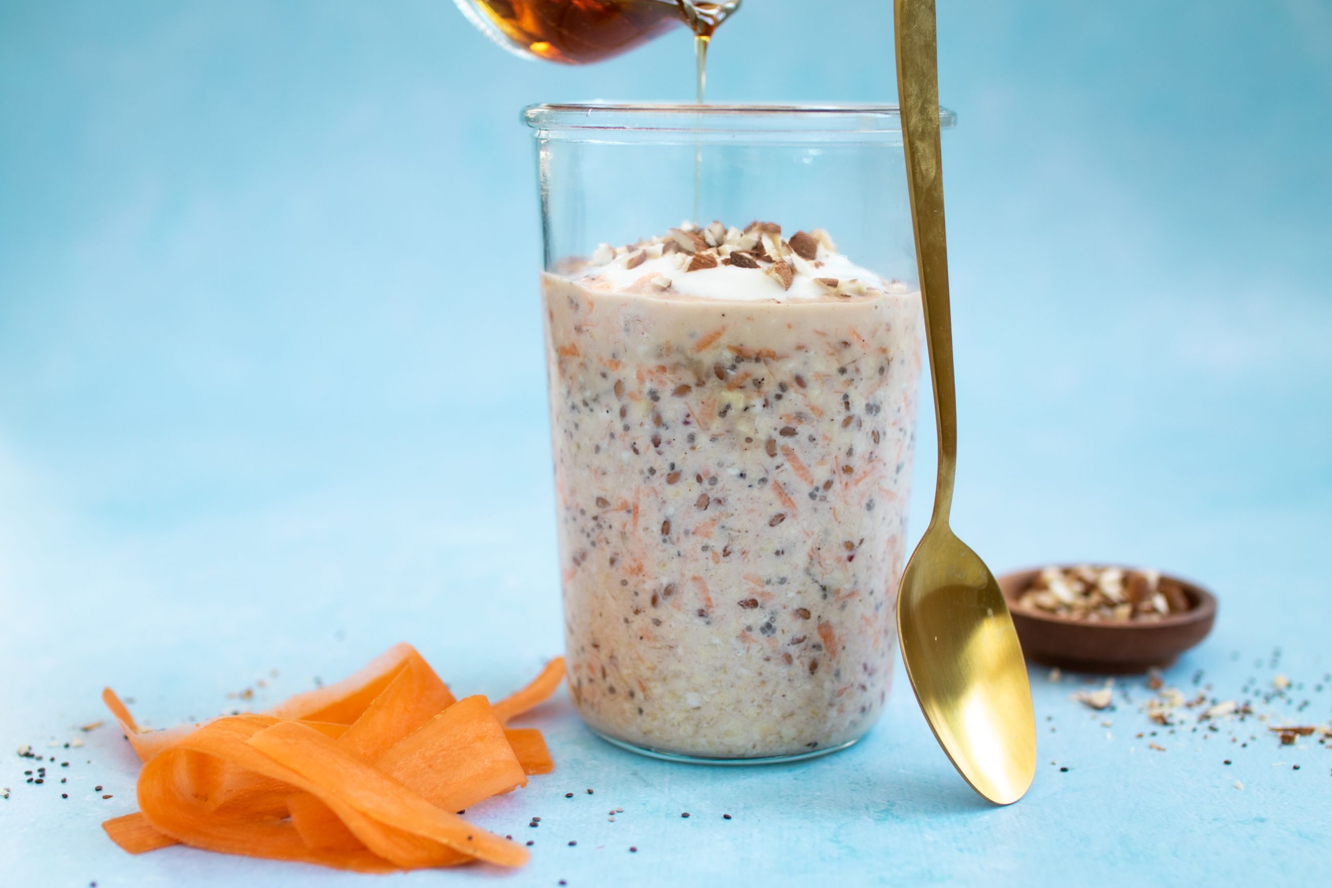 Matpakke på glass: Kjøleskapsgrøt med gulrot