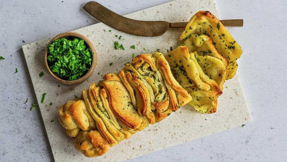 Pull-apartbrød med hvitløk