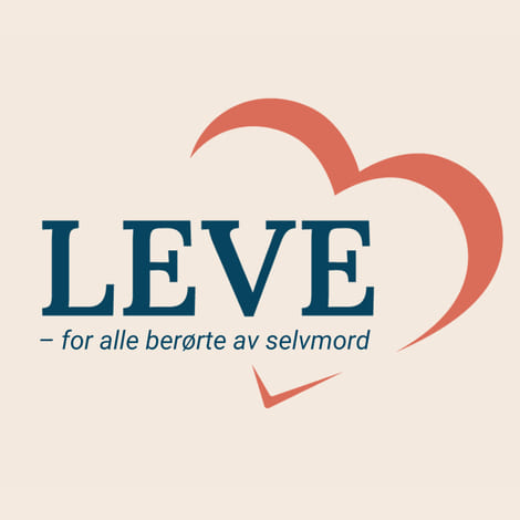 Leve logo med beige bakgrunn