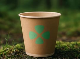 Engangskopp ute i skogen