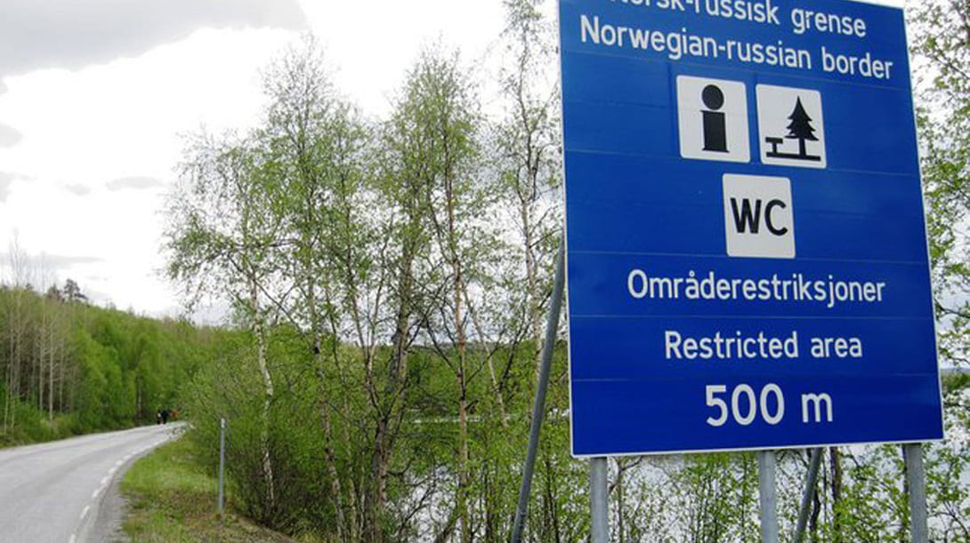Grenseskilt Norge Russland