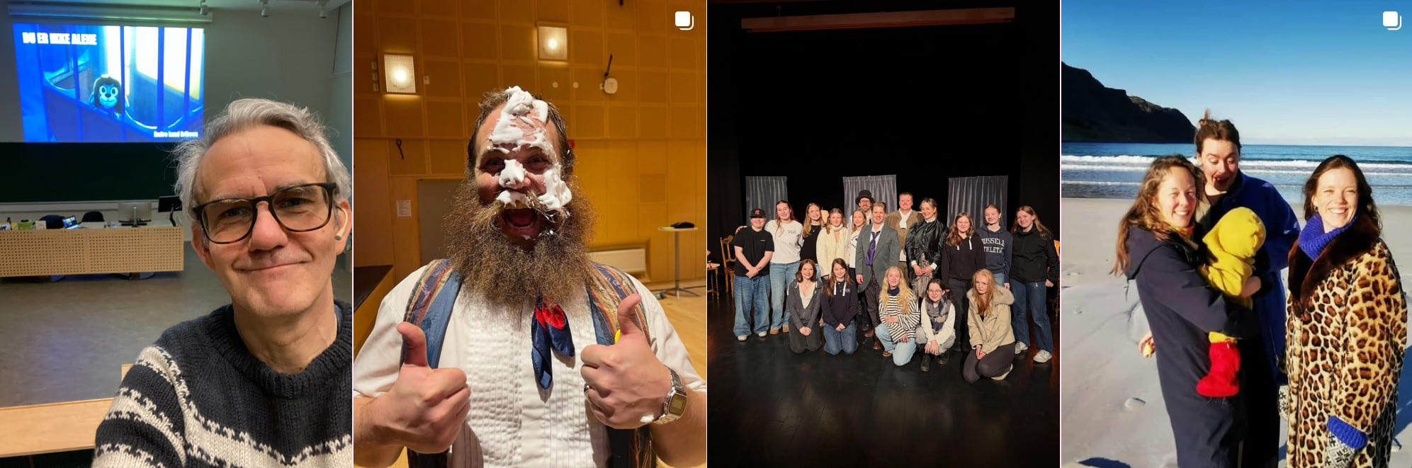 Skjermdump fra Instagram-feed for dksnorge med bilder fra ulike utøvere.