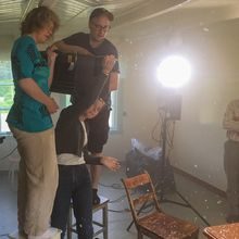 Innspilling av filmproduksjonen Snømørkt