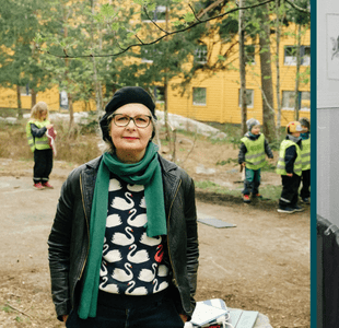 Anna Fiske som voksen og som barn