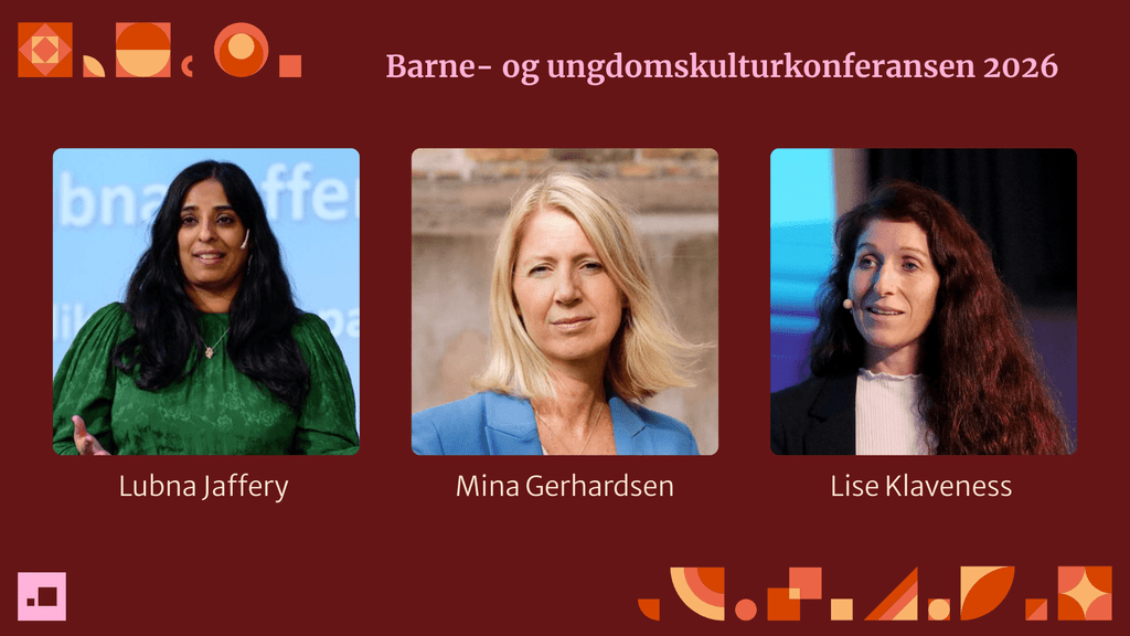 Sammenstilling av tre portrettbilder: Lubna Jaffery, Mina Gerhardsen og Lise Klaveness
