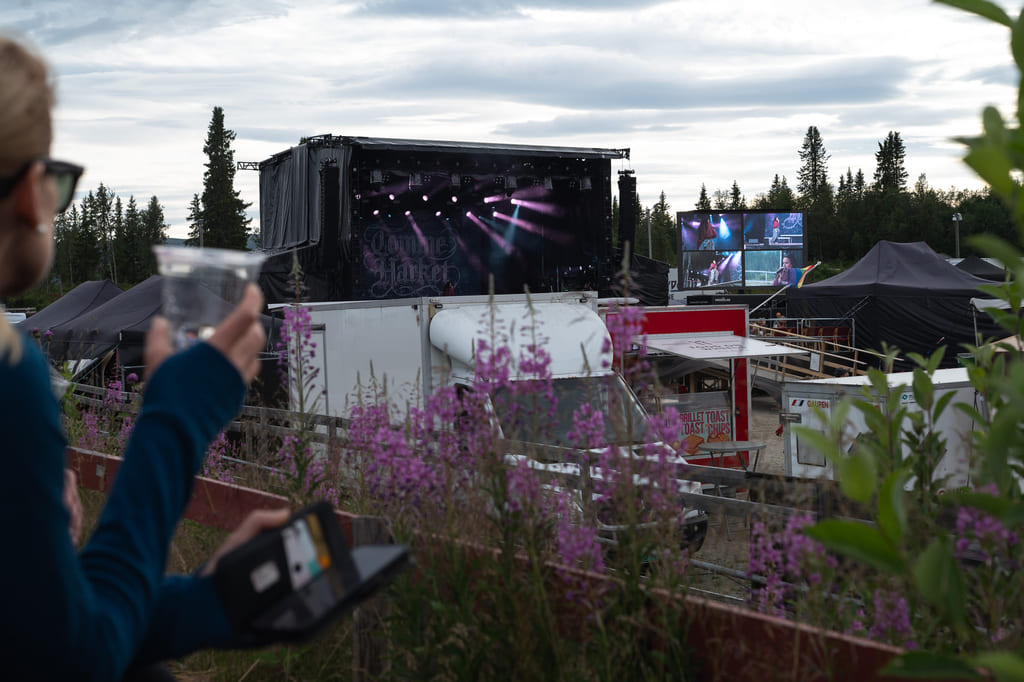 Geitrams og scene i bakgrunnen.