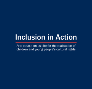 Grafikk med tittelen på konferansen "Inclusion in Action"