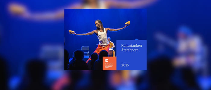 Skjermdump av forside på Kulturtankens årsrapport 2025.