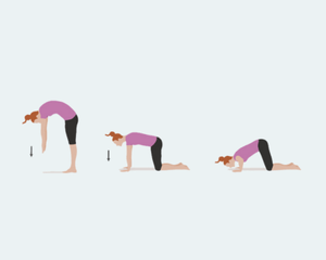 illustrasjon av treningsøvelse nedrull