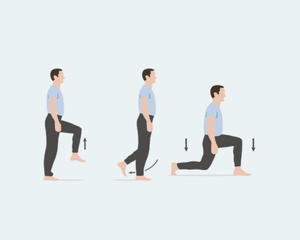 Illustrasjon av utfall bakover