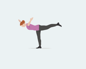 Illustrasjon av treningsøvelse flyver.