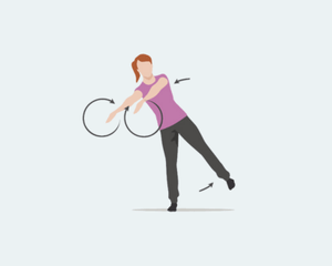 Illustrasjon av treningsøvelse sidebalanse