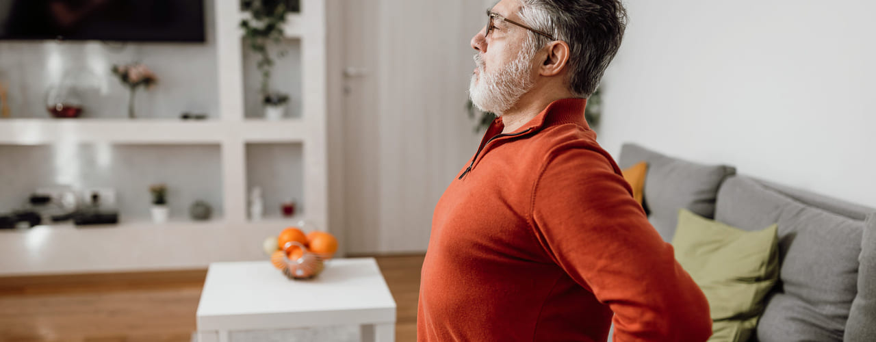 En mann som er sykmeldt.