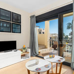 La Zenia Beach - stue med utsikt til balkongen.