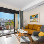 La Zenia Beach - stue med utsikt til balkongen.